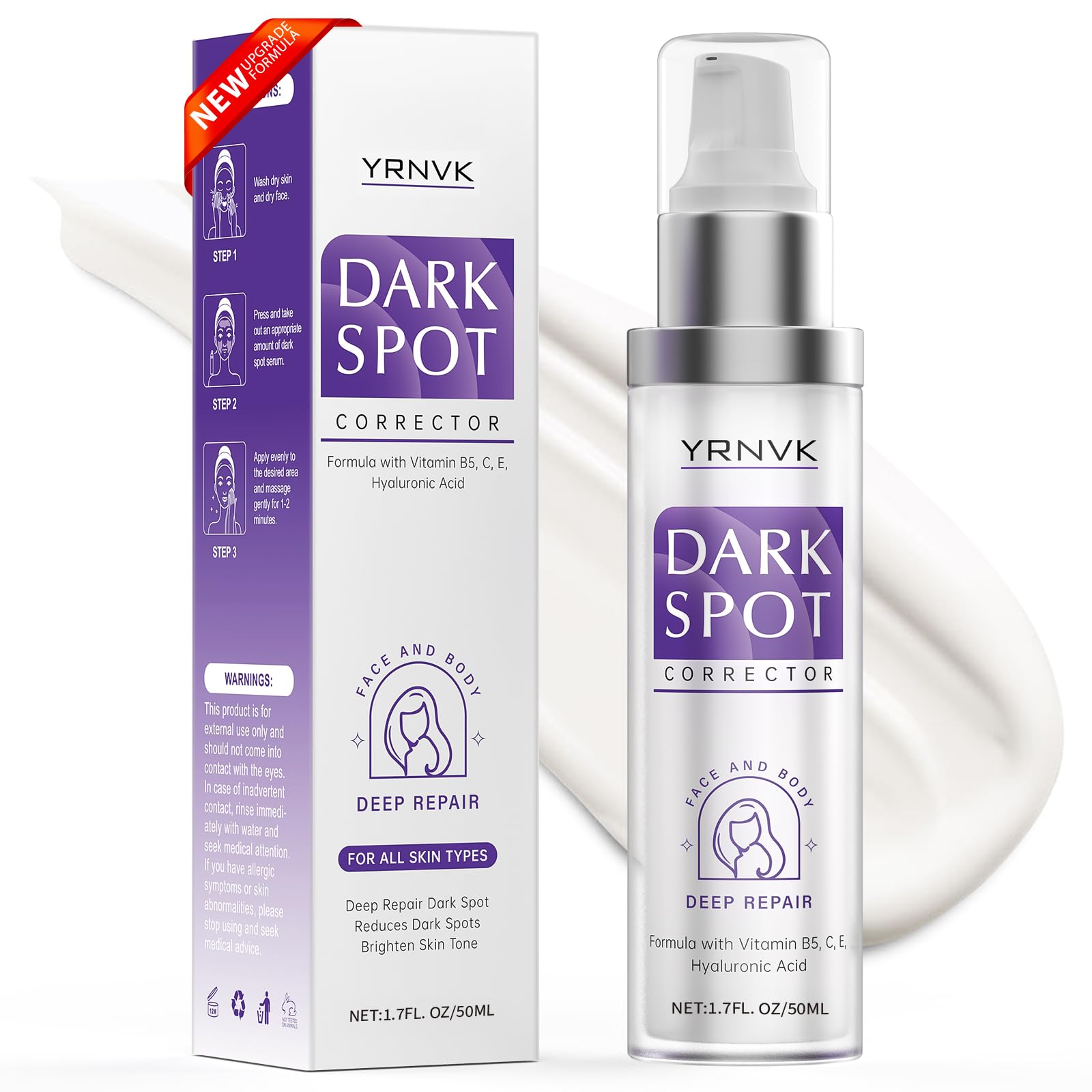 YRNVK Corrector de manchas en frasco mejora tono uniforme