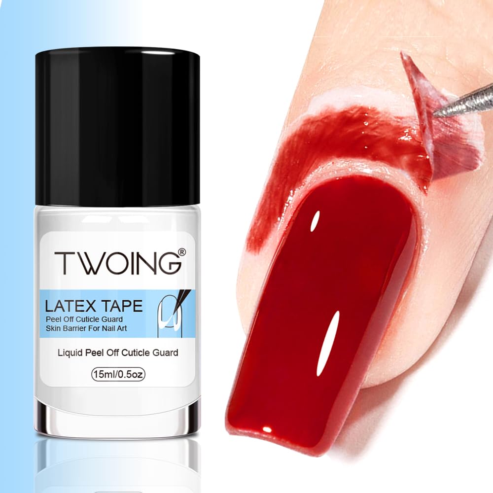 YTRUNS Twoing Latex: barrera para uñas con secado rápido para manicura limpia.