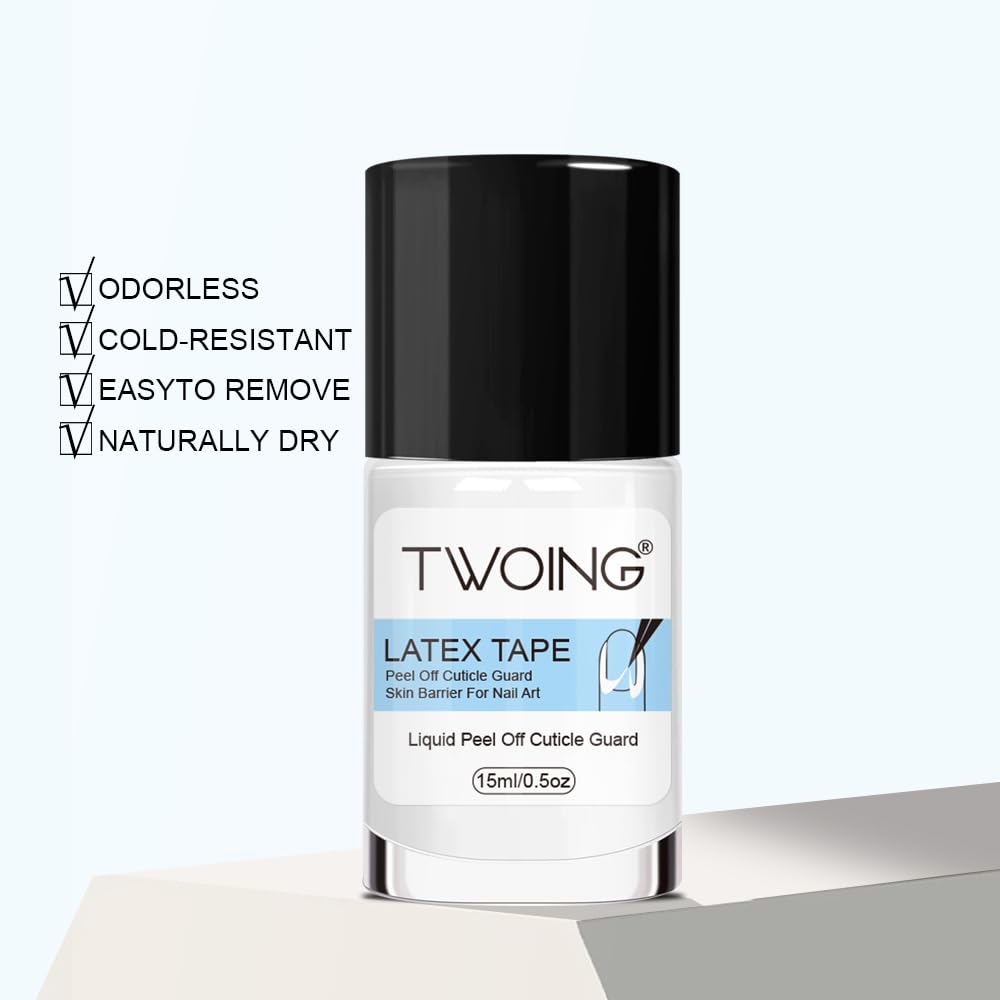 YTRUNS Twoing Latex: apto para sellos y diseños detallados sin manchar cutículas.
