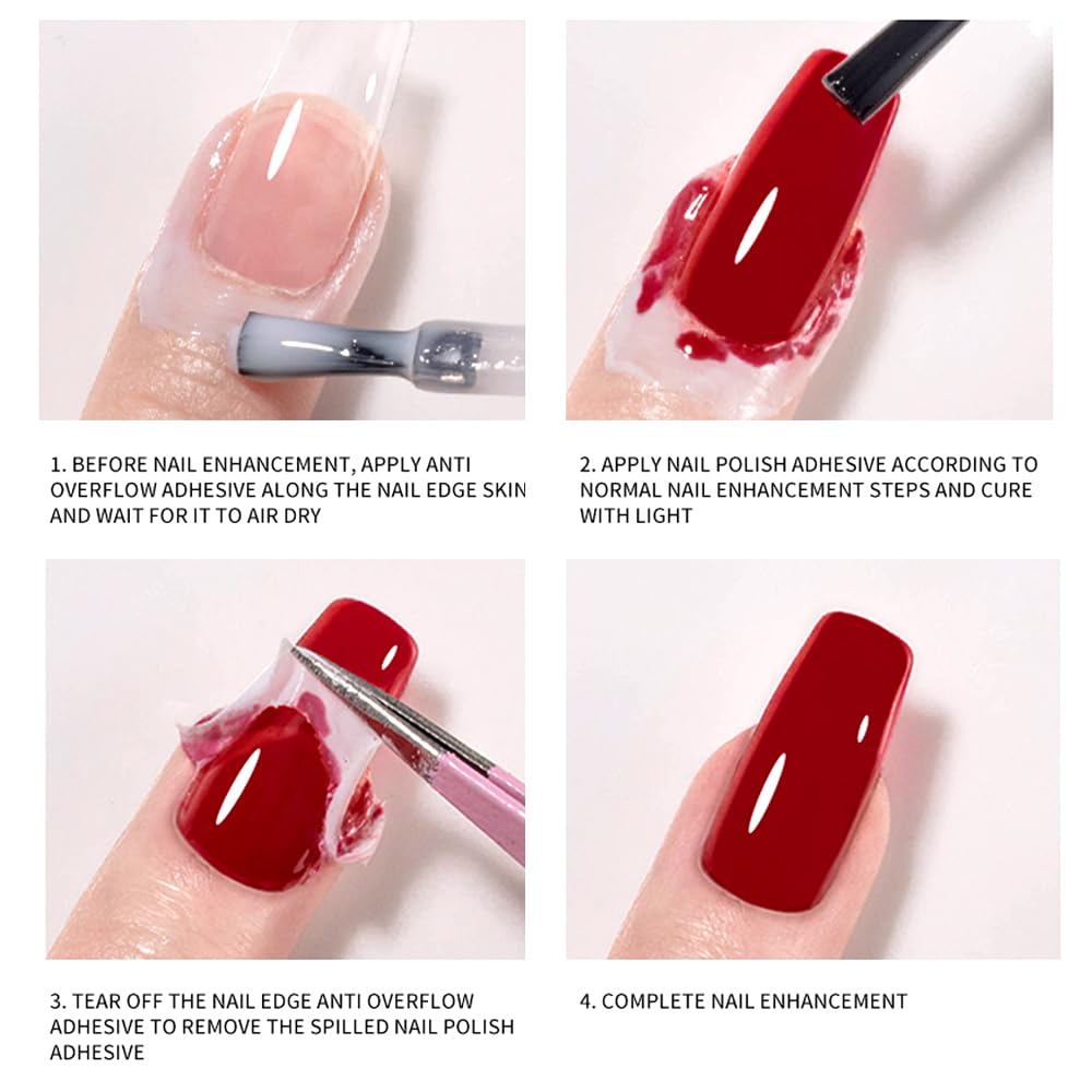YTRUNS Twoing Latex: protección sin residuos para una limpieza fácil tras manicura.