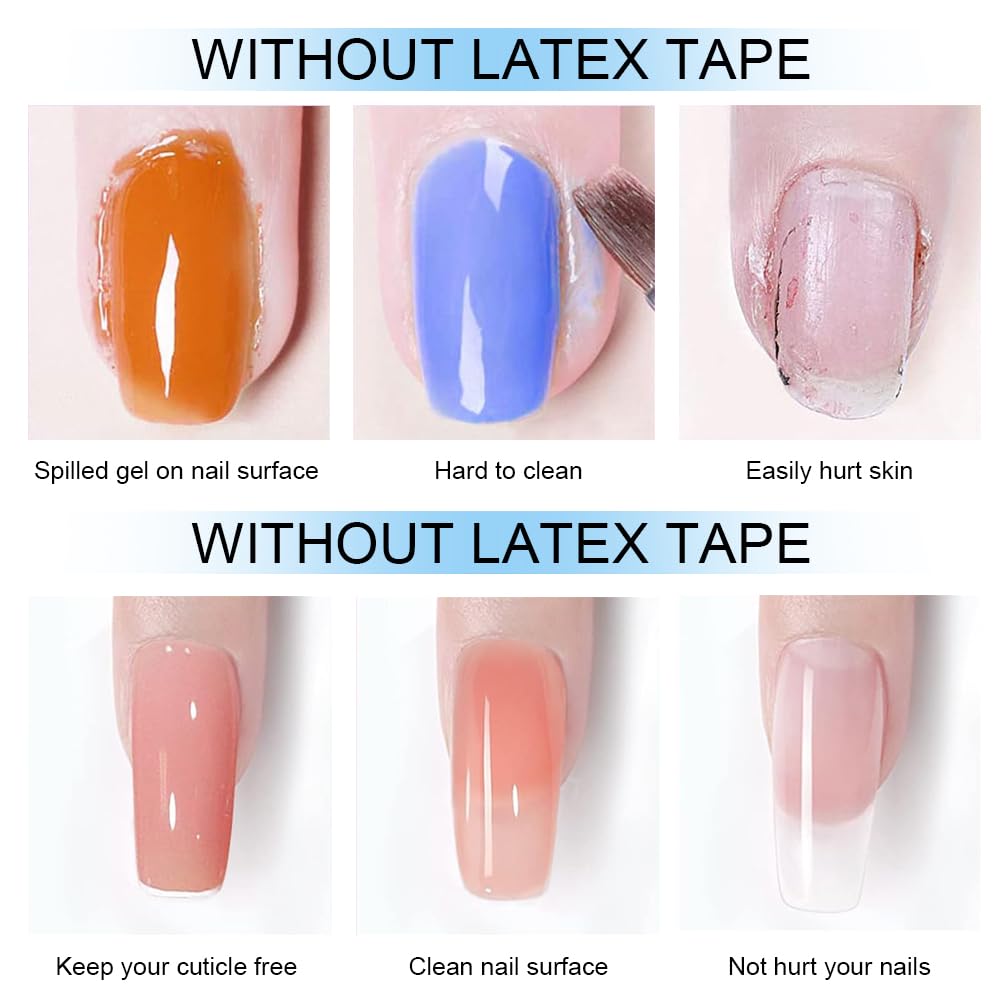 YTRUNS Twoing Latex: uso múltiple para uñas y manicura inversa.
