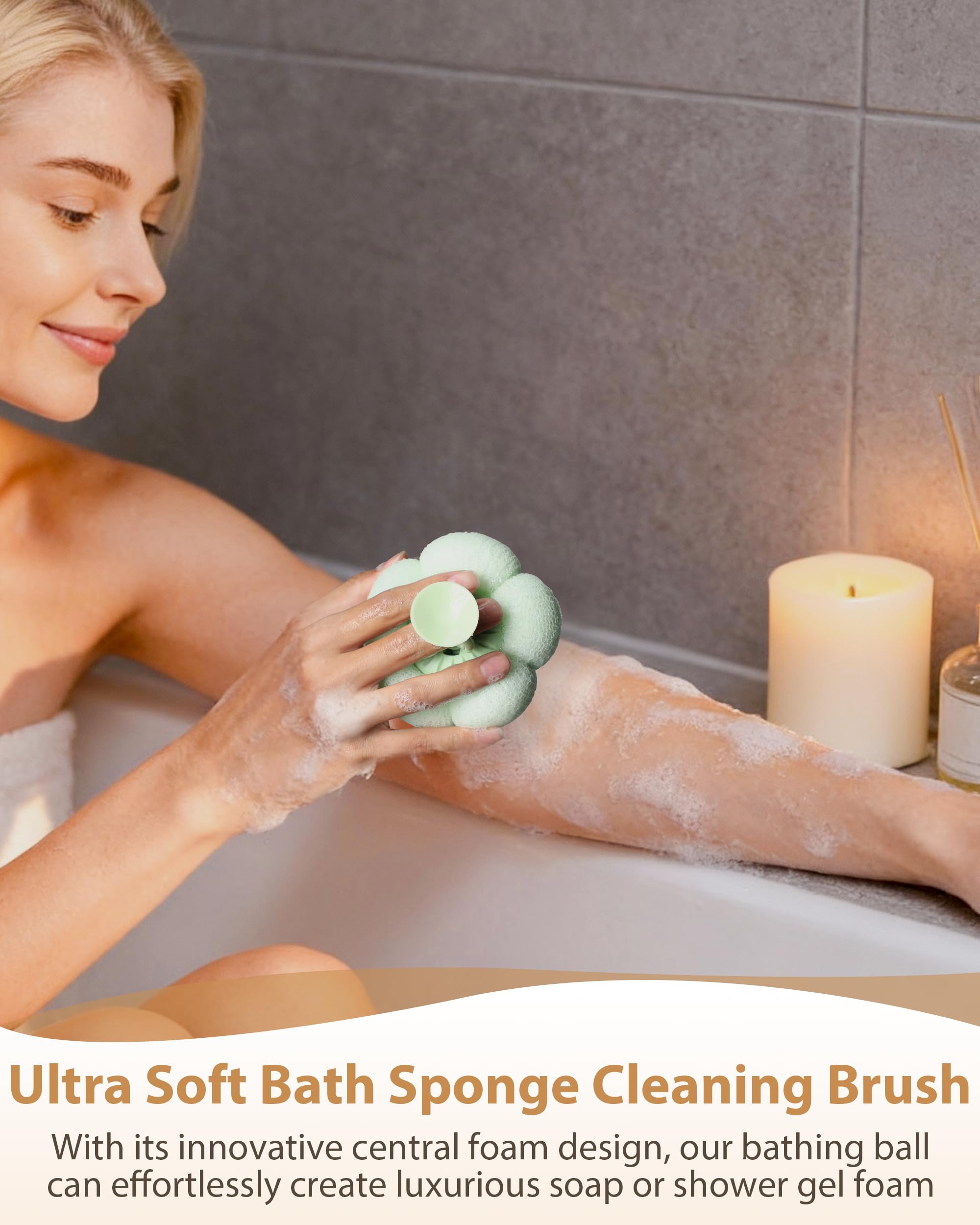 Esponja de baño YUMMIS genera espuma eficiente para la ducha diaria