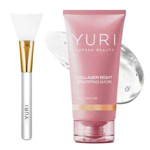 YURI BEAUTY Mascara nocturna de colágeno con envoltura para piel regenerada durante la noche.