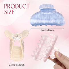 Clip antideslizante Yuxung de 8 cm para cabellos gruesos y finos