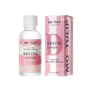 MO TULIP locion acne frasco, aplicacion nocturna para piel clara y poros reducidos