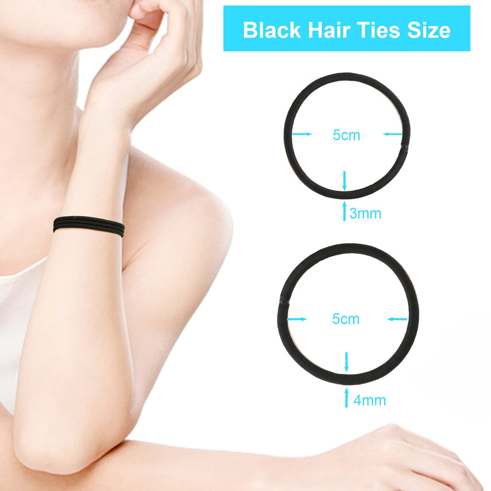 YXYL lazos elásticos 3mm, diámetro 2 pulgadas, ajuste suave para cabello fino.