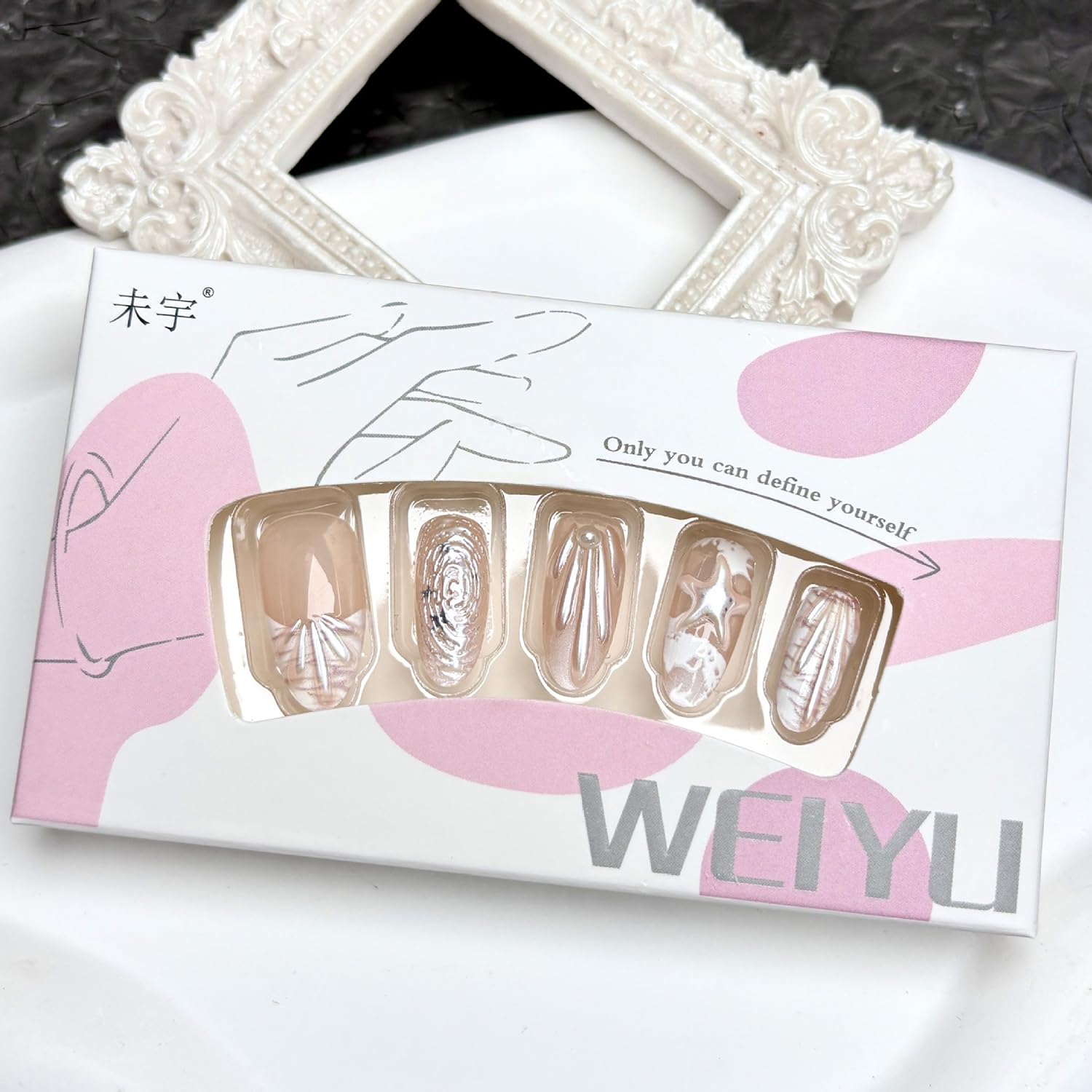 Set de uñas adhesivas ZASKHLD para aplicación rápida