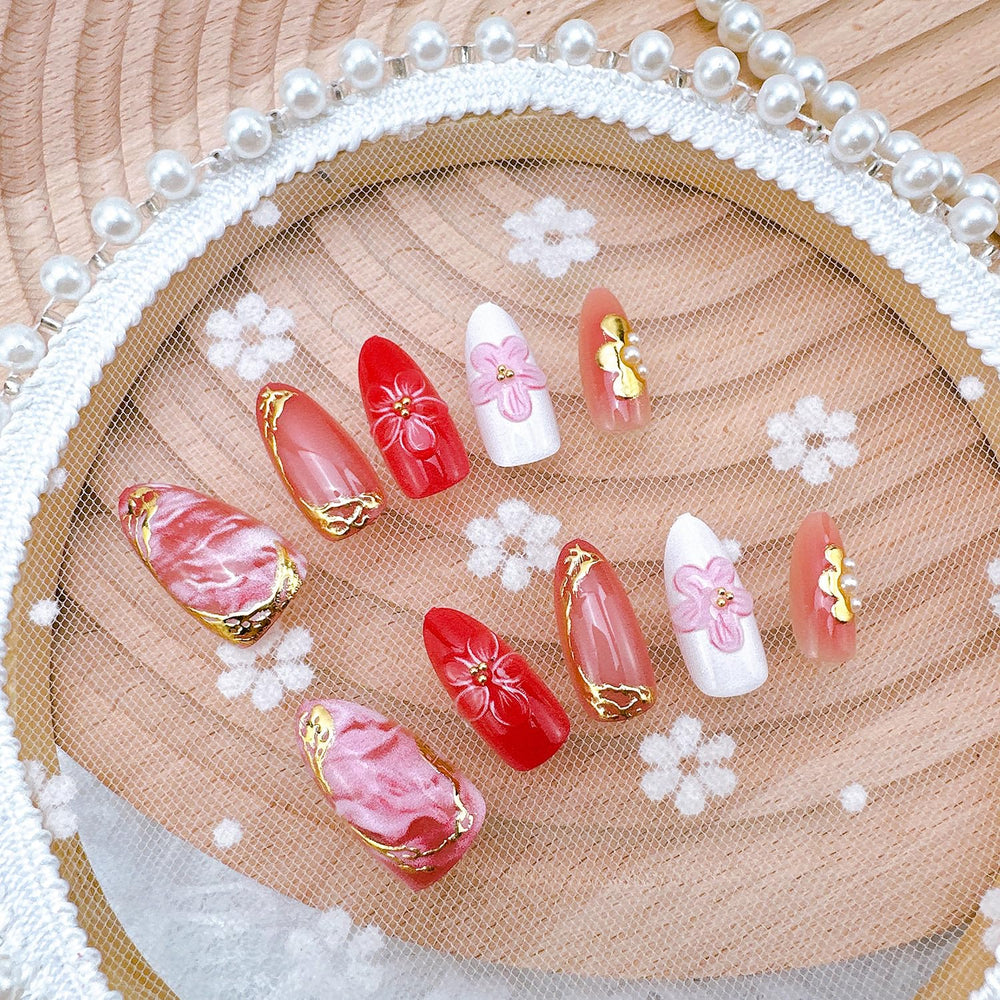 Uñas ZASKHLD de forma almendra media, ajuste cómodo.
