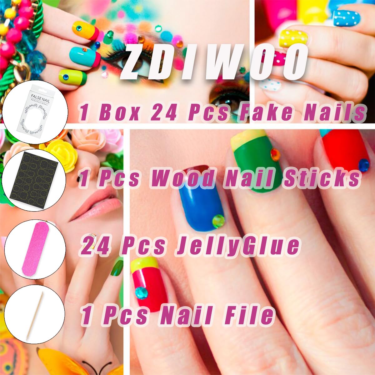 Pegamento jelly incluido de ZDIWOO para reutilizar las uñas.