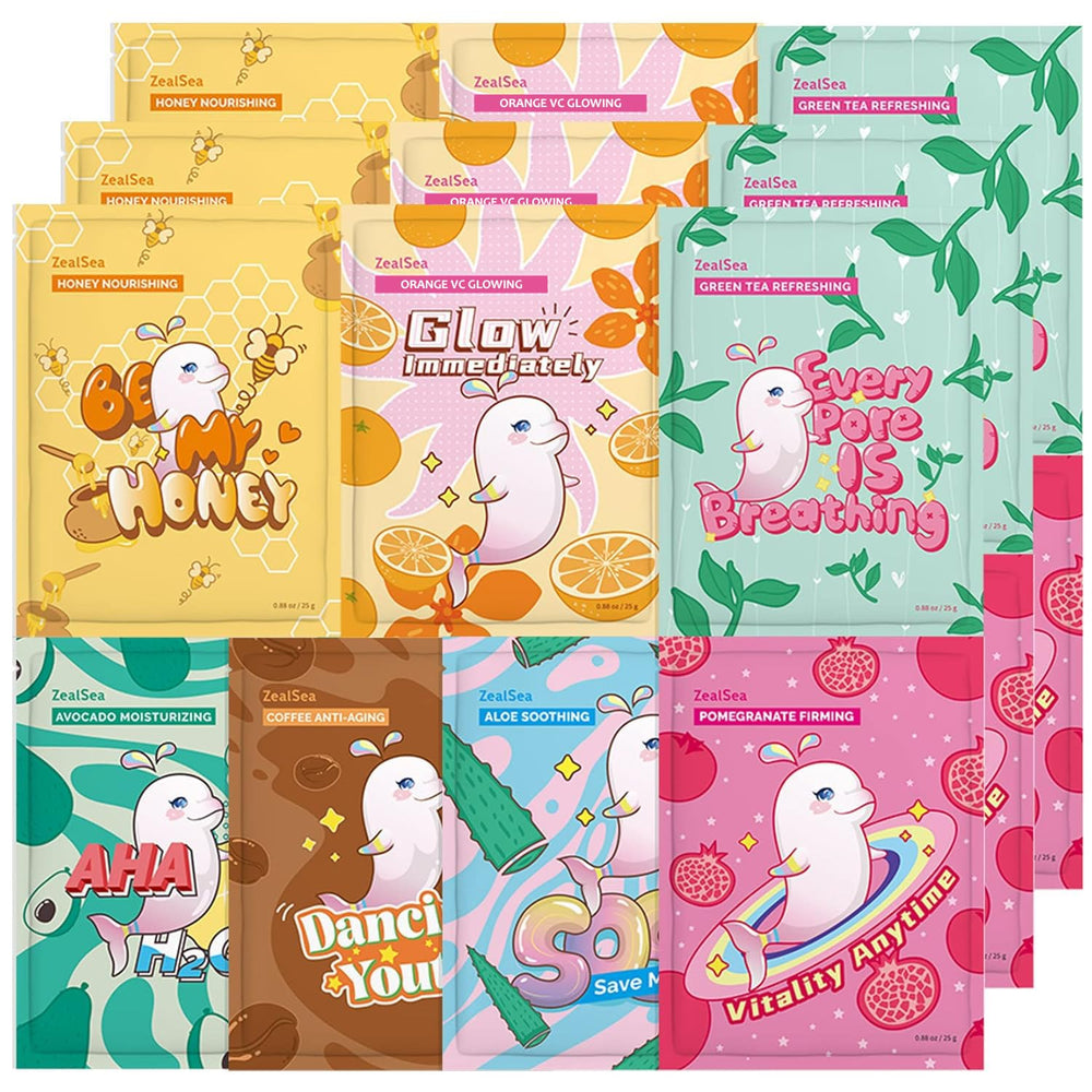 Mascarillas ZealSea 21 piezas para cuidado diario con ingredientes naturales