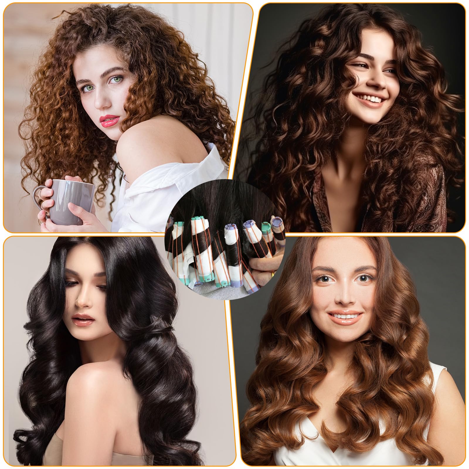 Zelphvt papeles perm cabello corte ajustable para cualquier tipo de cabello.