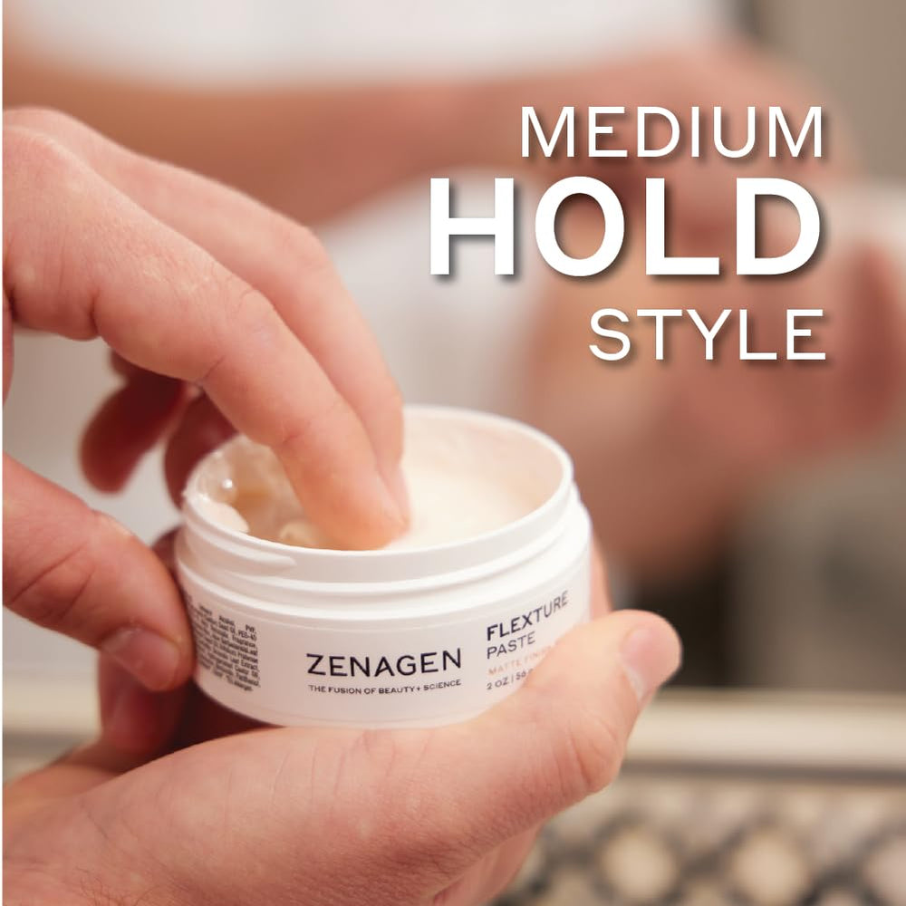 Zenagen Flexture Paste envase de 60 ml, ideal para viajar.