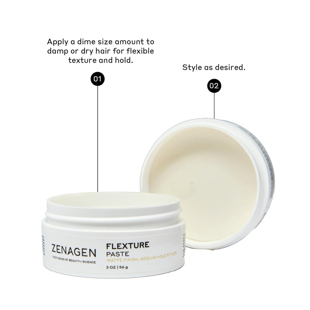 Zenagen Flexture Paste, fórmula vegana apta para todo tipo de cabello.