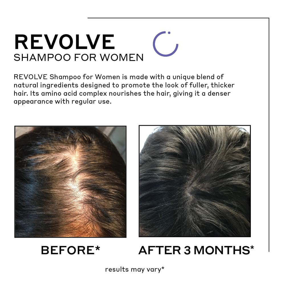 zenagen revolve champú para mujer: aplicación en la mano, uso cada dos días.