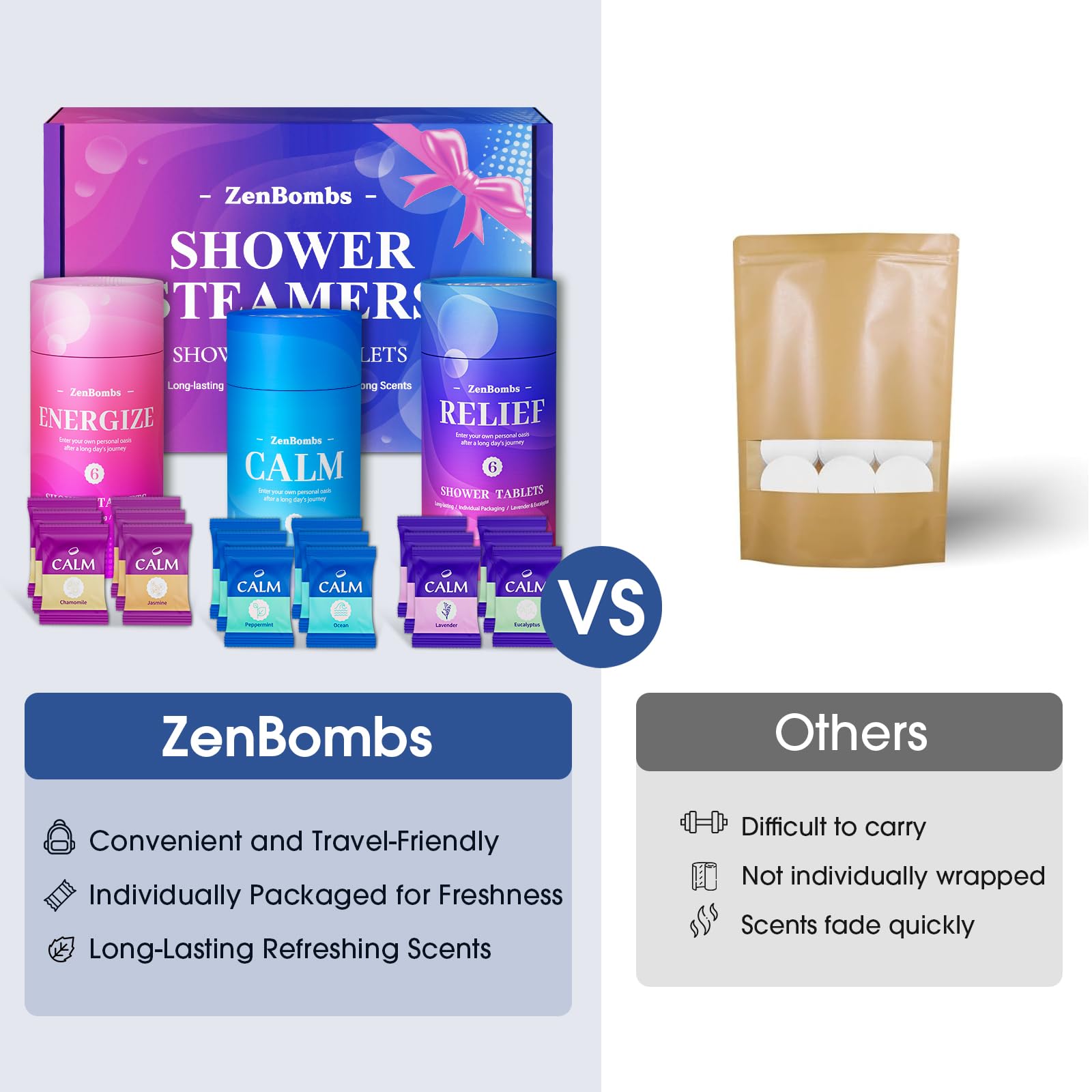 ZenBombs aroma ducha ambiente relajante durante la ducha