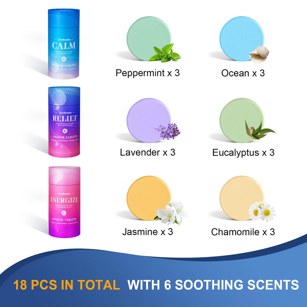 ZenBombs fragancias ducha variedad natural para baño aromático