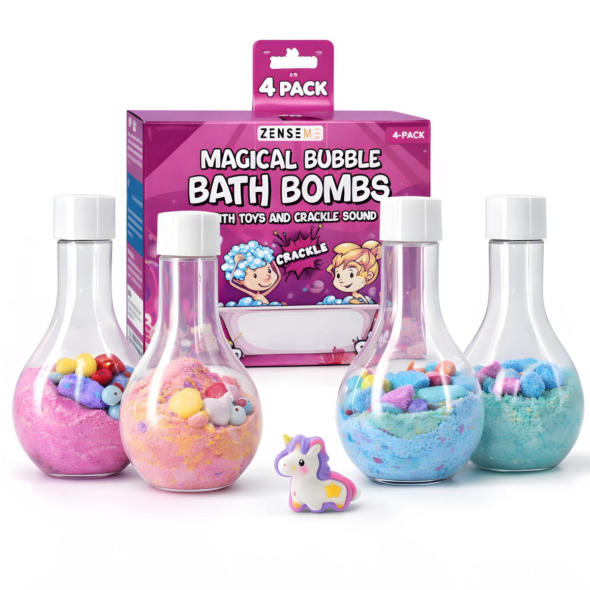 ZenseMe bomba de baño con unicornio oculto para diversión del baño