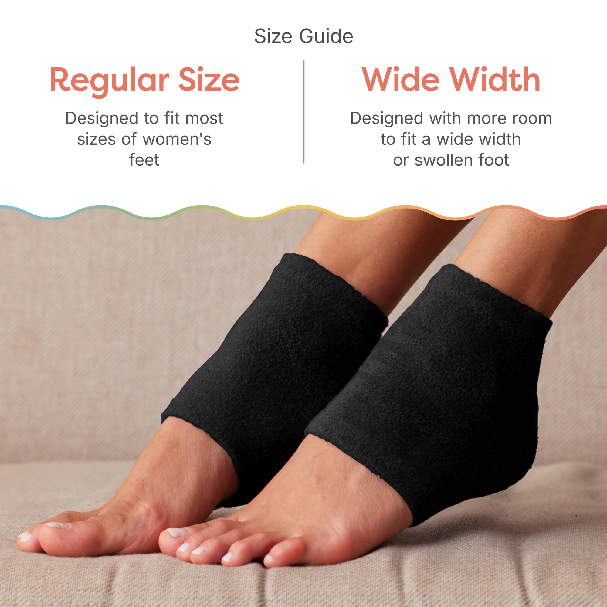 Diseño suave ZenToes con confort nocturno e hidratación para talones.