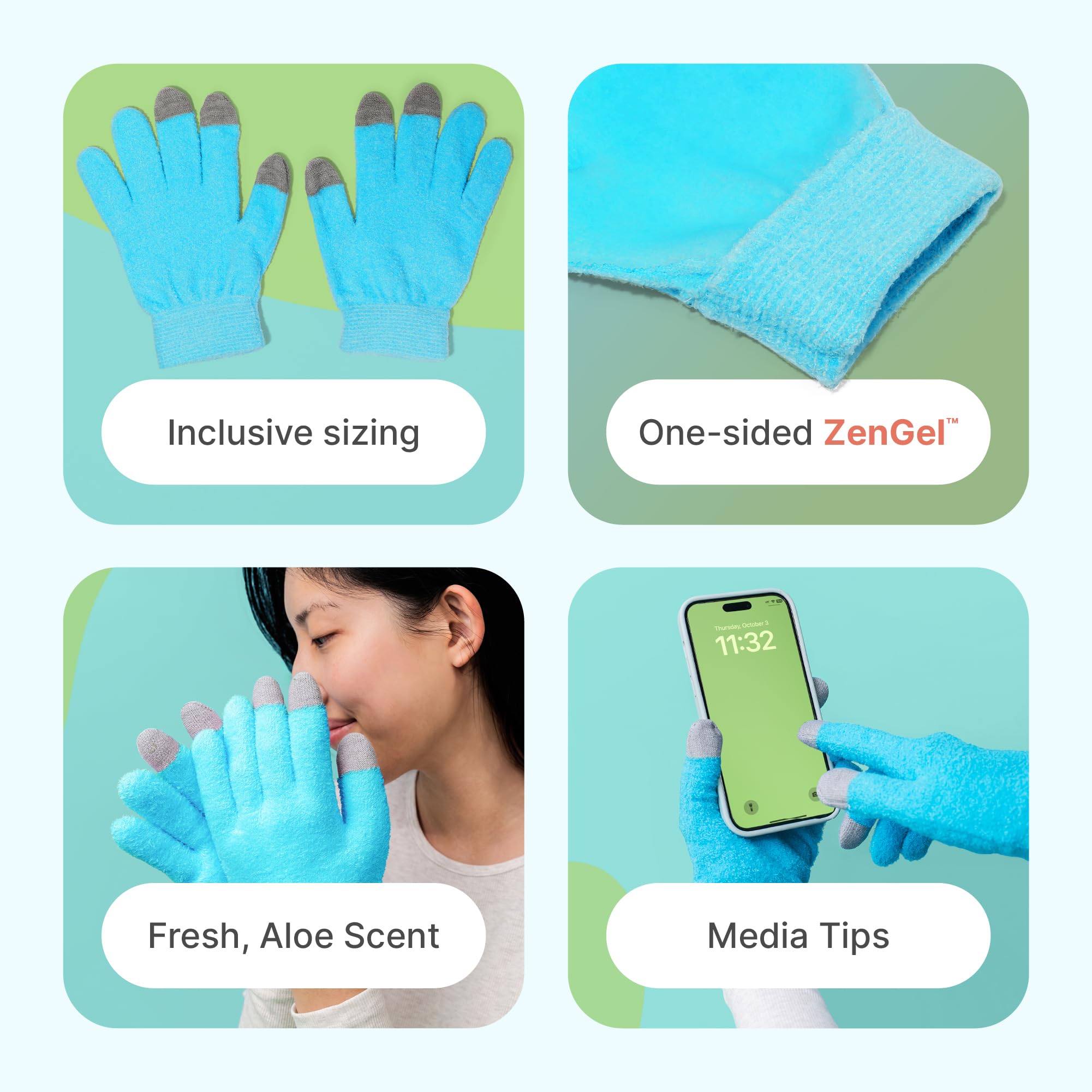 ZenToes gel infuso con aceite de oliva para hidratación profunda