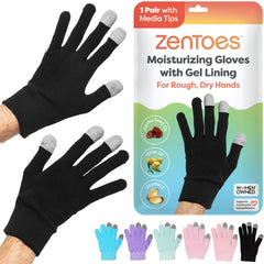 ZenToes Guantes hidratantes, vista frontal, piel más suave al despertar.