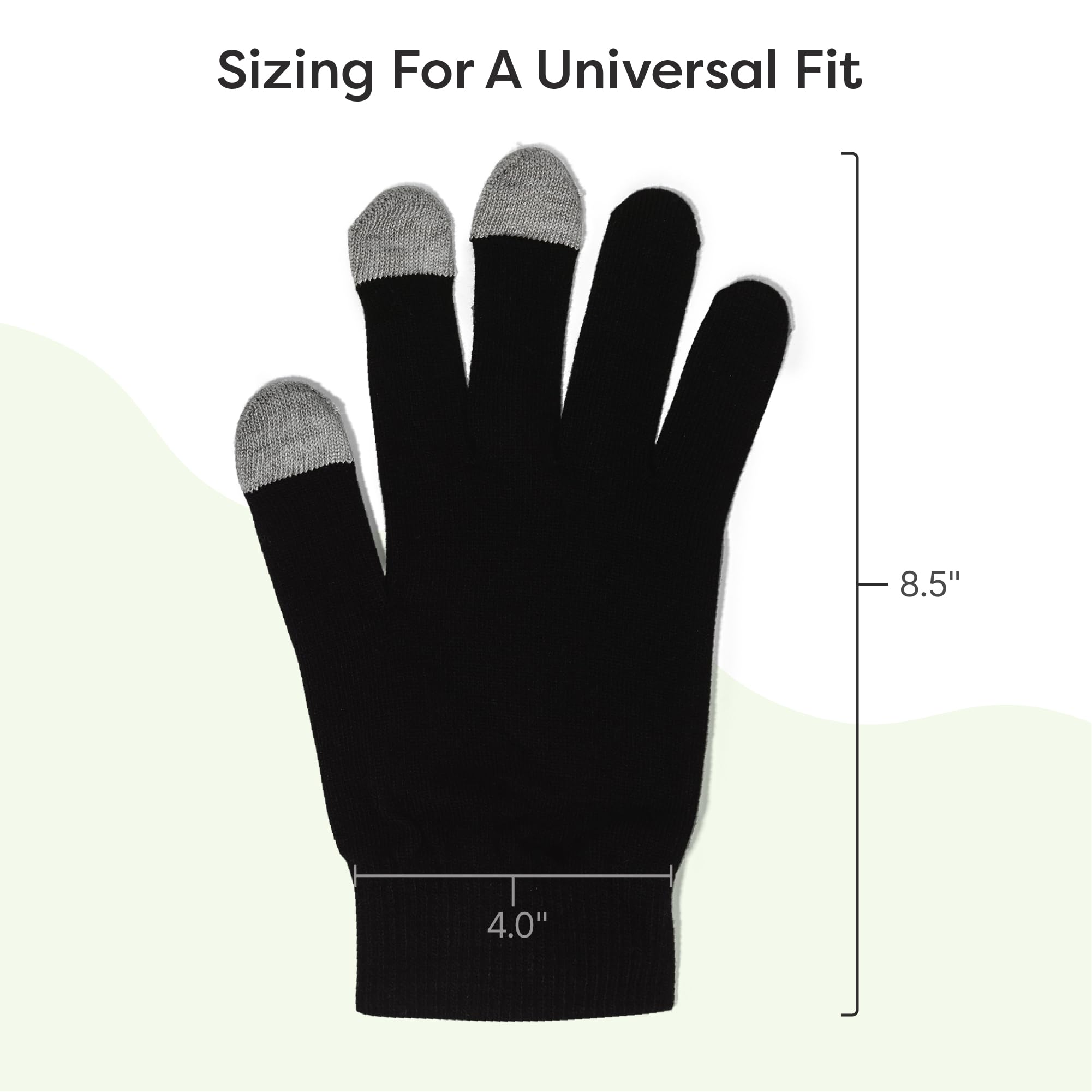 Guantes ZenToes sin látex, fáciles de lavar y secar.