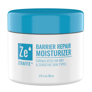 ZERAFITE Barrier Repair en botella con ceramidas, hidratación suave para piel sensible.