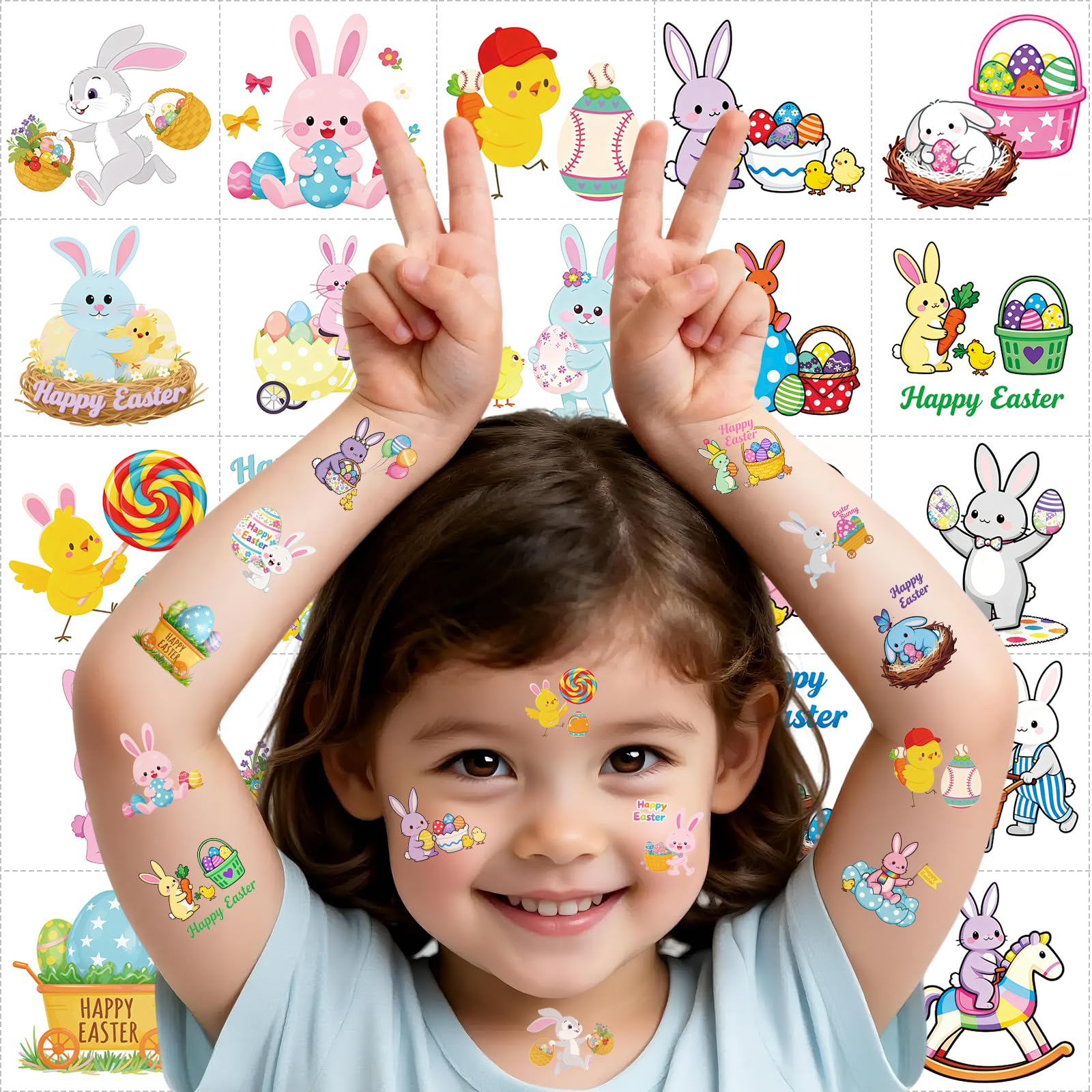 Tatuajes Zerobe Pascua conejos: diseños vibrantes para decorar fiestas.
