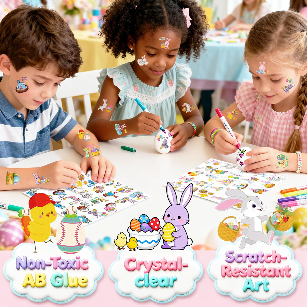 Tatuajes Zerobe Pascua pollitos: detalles adorables para diversión infantil.
