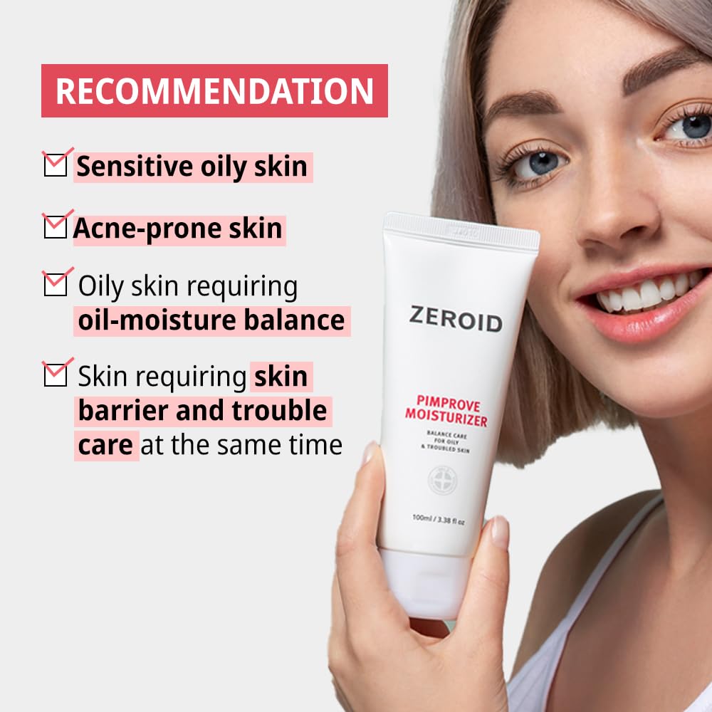 ZEROID Pimprove rutina diaria para rostro con aplicación suave.