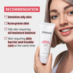 ZEROID Pimprove rutina diaria para rostro con aplicación suave.