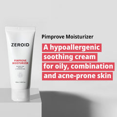 ZEROID Pimprove crema: textura suave y absorción rápida.