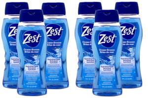 Gel de ducha Zest frente a la botella con minerales marinos para una limpieza vigorizante.
