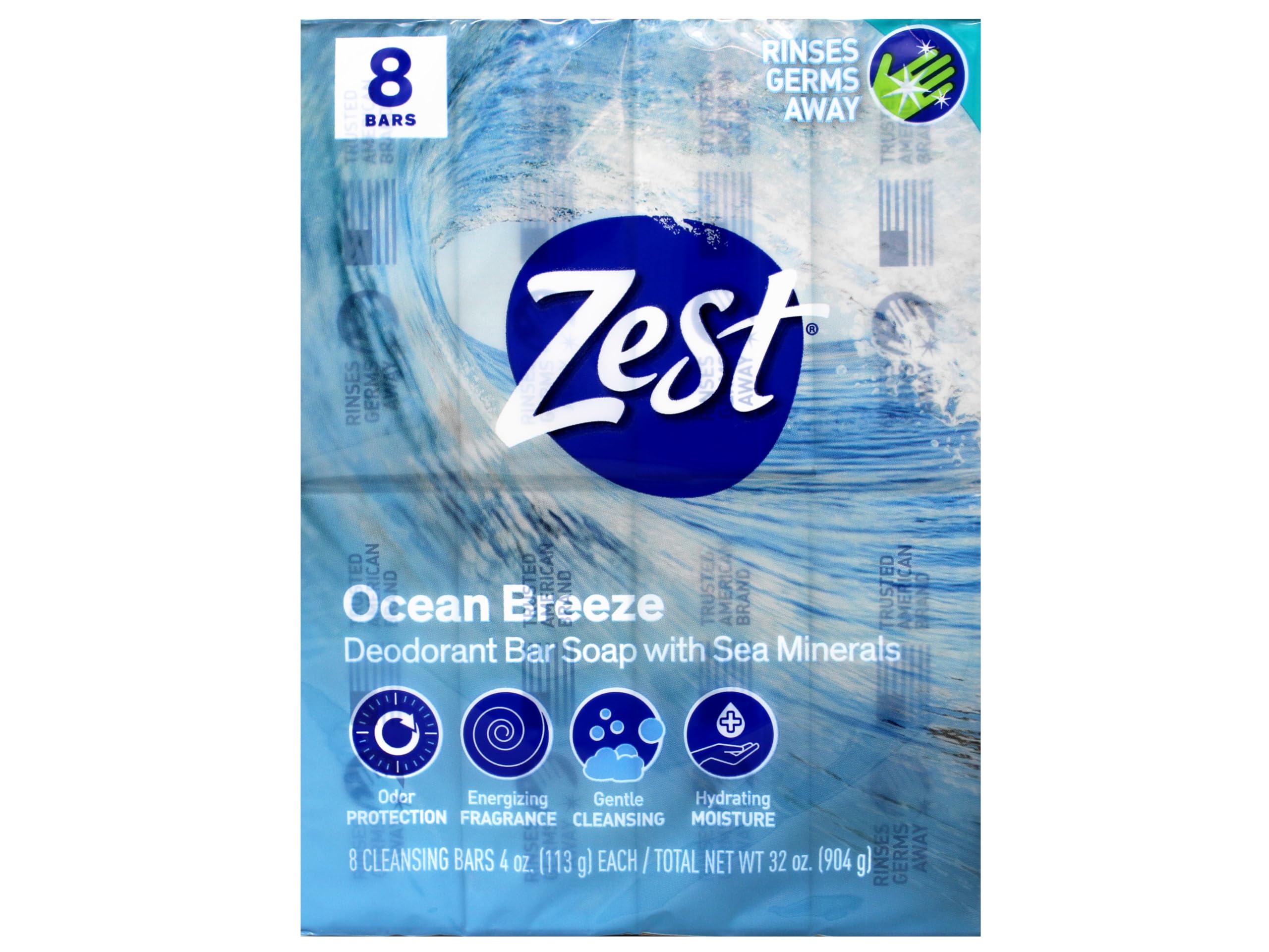 Zest Ocean Breeze: minerales marinos para piel limpia y suave.