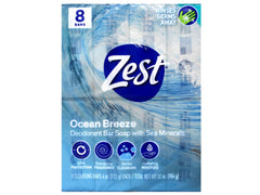 Zest Ocean Breeze: minerales marinos para piel limpia y suave.