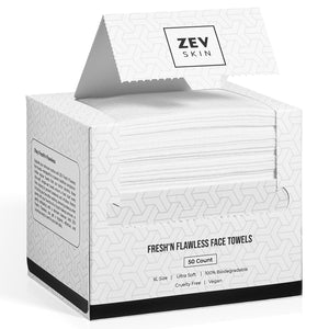 Zev Fresh’n Flawless toalla facial XL para limpieza rápida y retirada de maquillaje