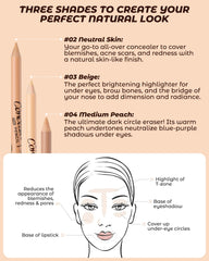 Corrector ZEVNI Wonder tono durazno medio 04 corrige ojeras azuladas.