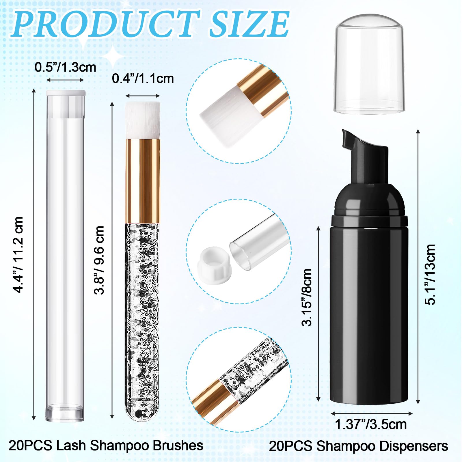 Zhehao pinceles de limpieza para pestañas, suaves y eficaces
