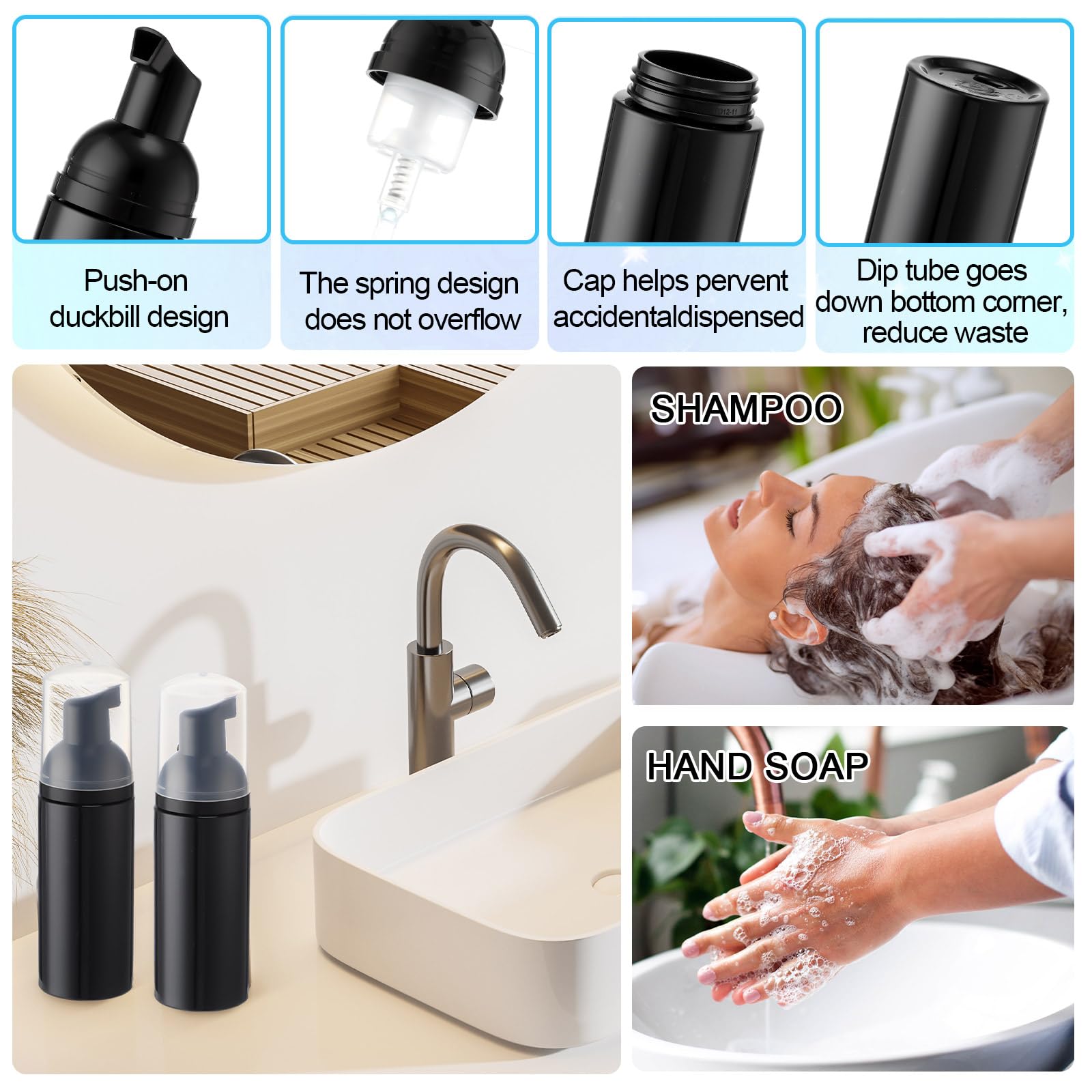 Zhehao tubos de limpieza transparentes para productos de higiene de pestañas