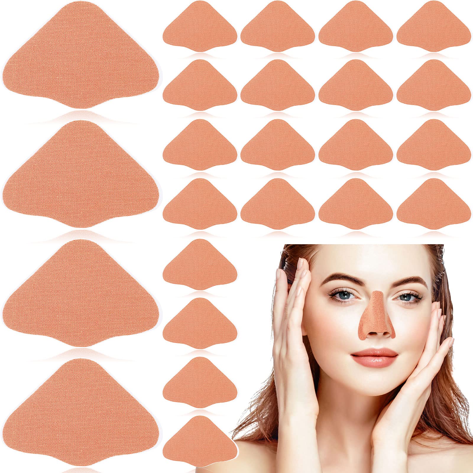 Zhengmy protector nasal UV, 24 piezas beige para protección solar diaria.