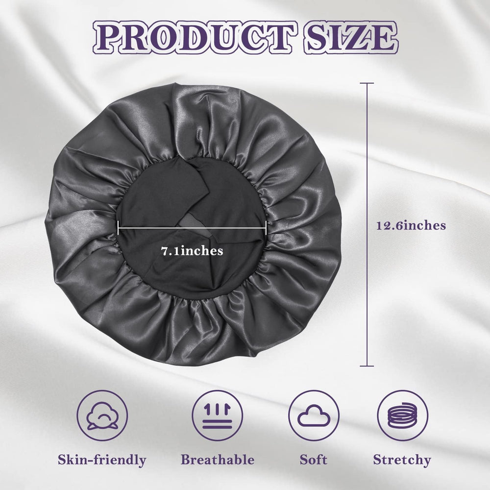 ZHENSILK pack-2-bonetes-negro-dorado ideal para usar varias noches.