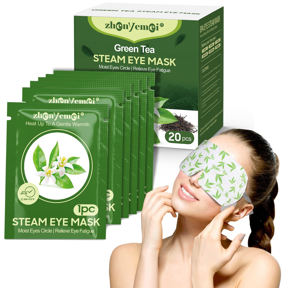 ZHENYEMEI mascarilla ocular caliente en empaque, uso rápido y cómodo.