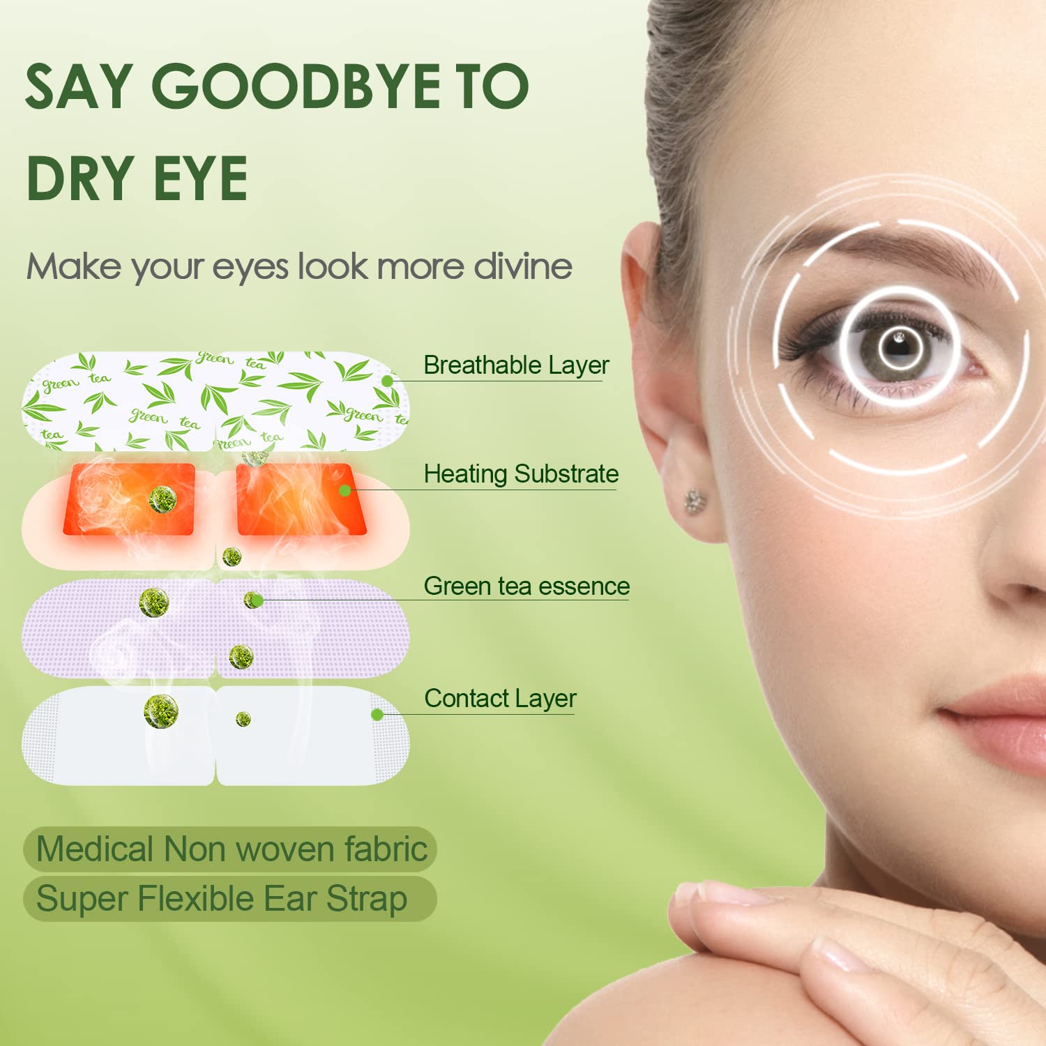 ZHENYEMEI mascarilla ocular caliente, ideal para viaje y descanso.