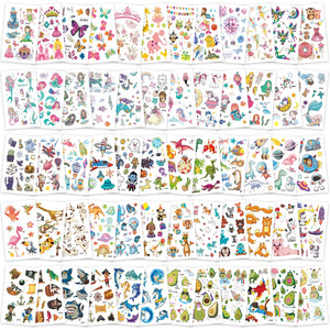 Tatuajes Zhtulck para niños, 60 hojas, juego creativo seguro para fiestas.