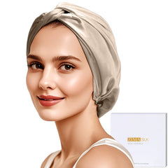 Bonete de seda ZIMASILK 22 momme con ajuste para dormir protege el cabello.