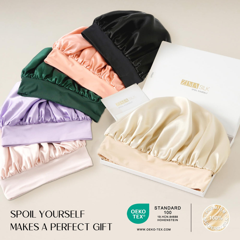 ZIMASILK diseño suave para dormir con delicada protección capilar.