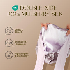 ZIMASILK lazos largos y suaves permiten un ajuste cómodo durante la noche.