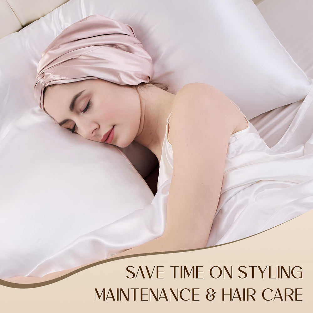Gorro ZIMASILK de seda protege el cabello durante la noche.