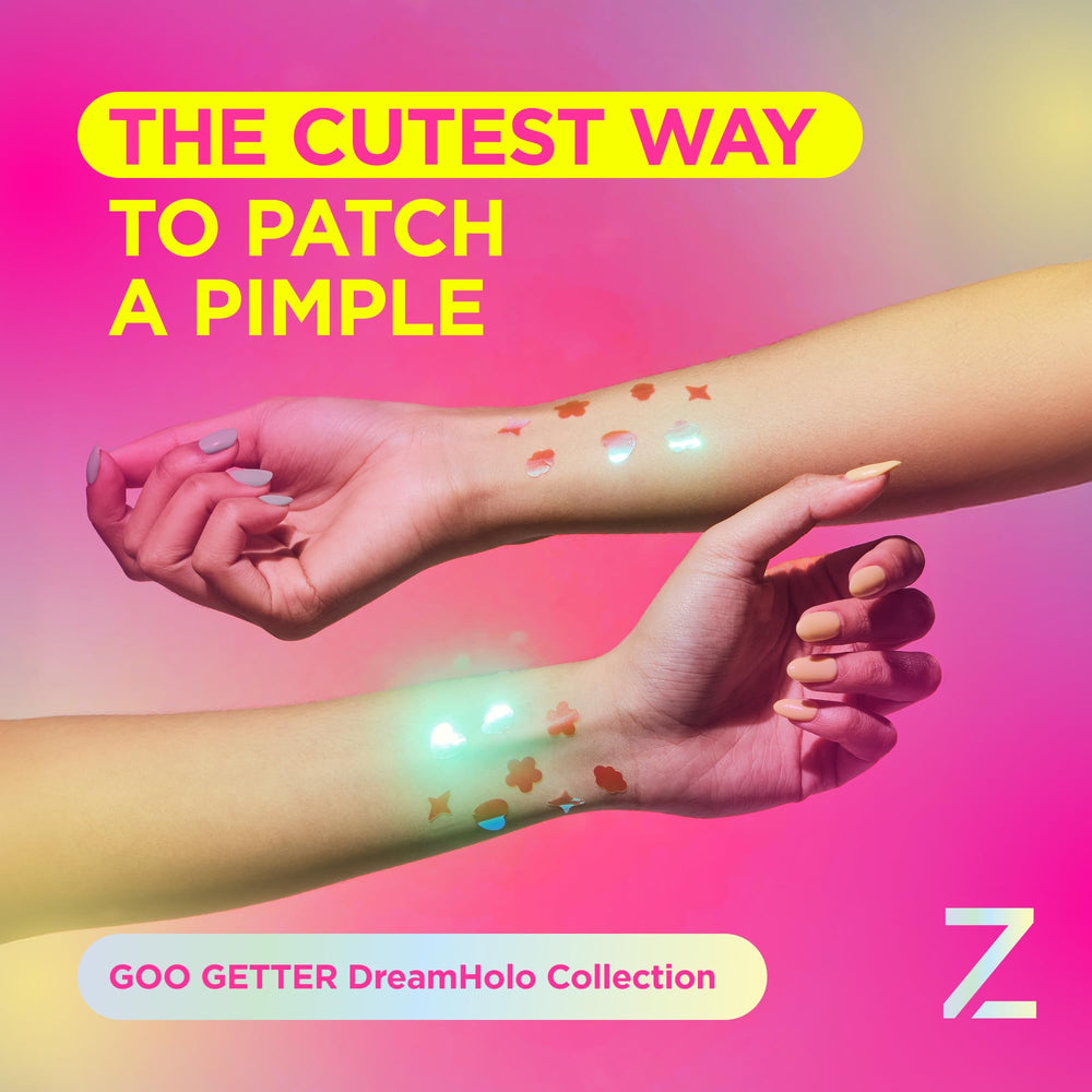 Parche ZitSticka DreamHolo cambia de rosa a verde al recibir la luz