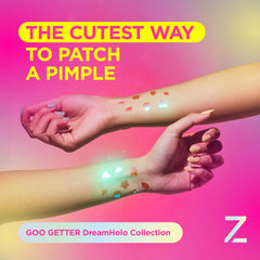 Parche ZitSticka DreamHolo cambia de rosa a verde al recibir la luz
