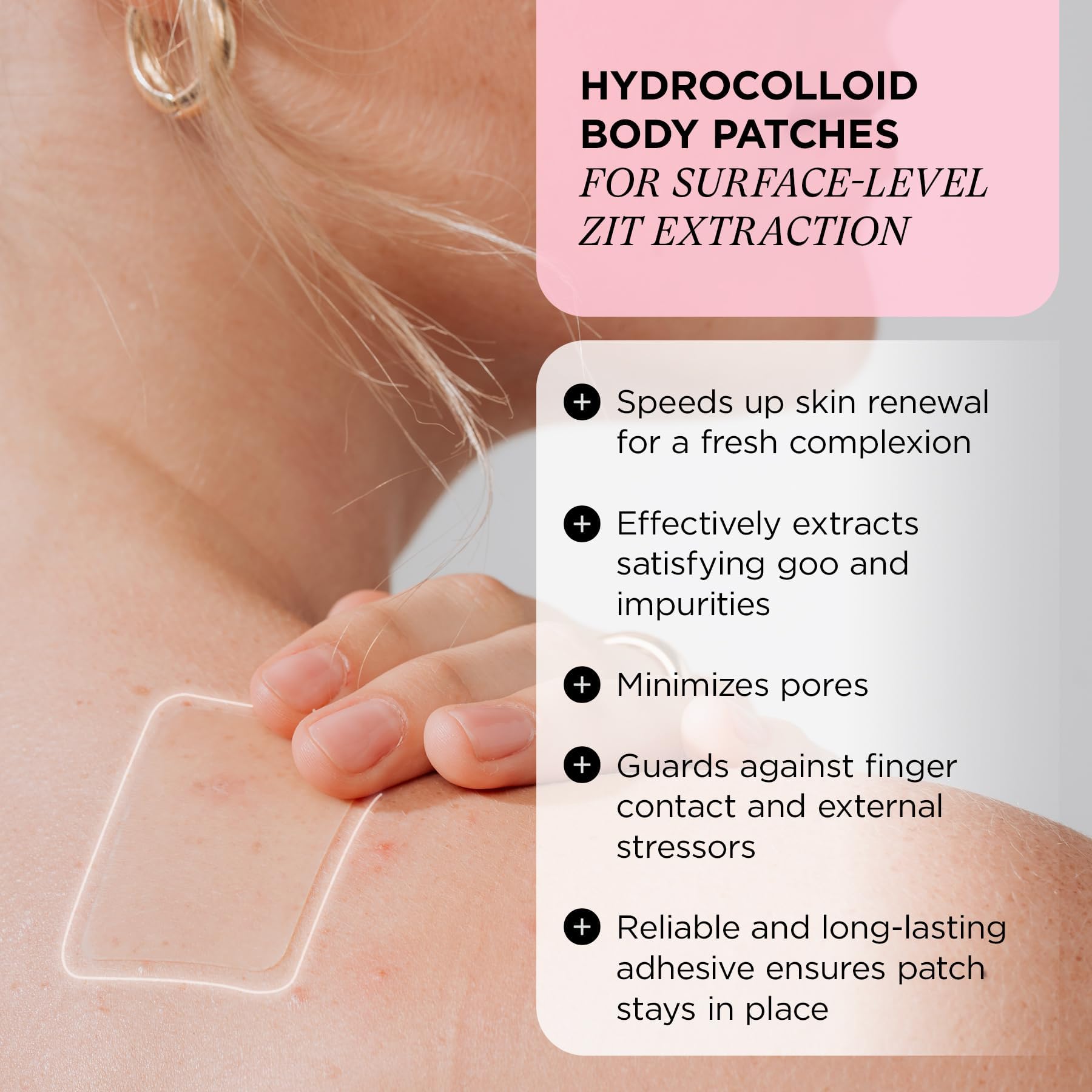 ZitSticka Goo Getter parche para cuerpo, cubre zits y mantiene la piel seca.